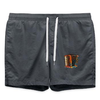 akkordeon farbe - Badeshorts - Anthrazit - Vorne - AI Model Male 185 light (185cm)