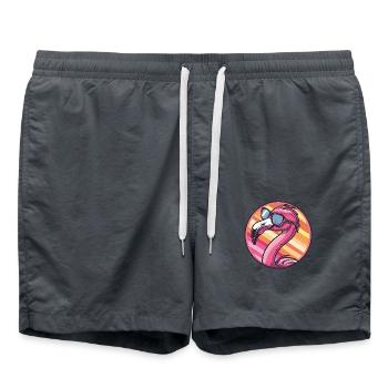 Flamingo Comic Cool - Swim Trunks - anthracite - Front - AI Model Male 185 light (185cm)