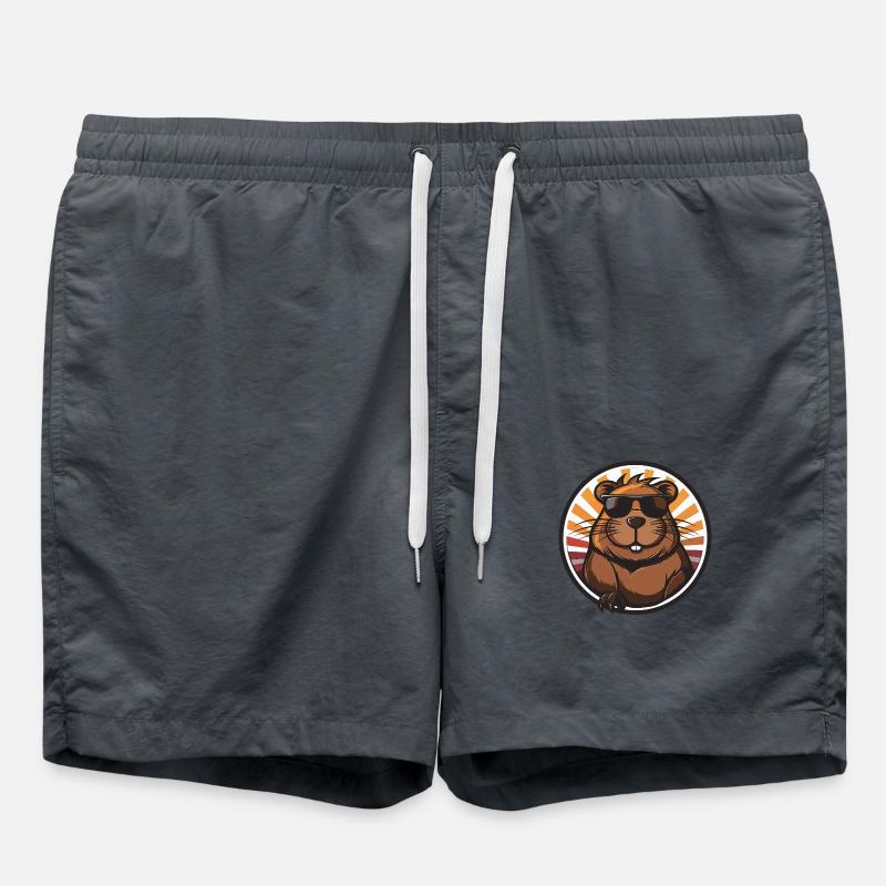 Biber Comic - Badeshorts - Anthrazit