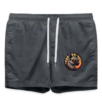 Hyène Bande Dessinée Cool - Short de bain - charbon - Devant - AI Model Male 185 light (185cm)