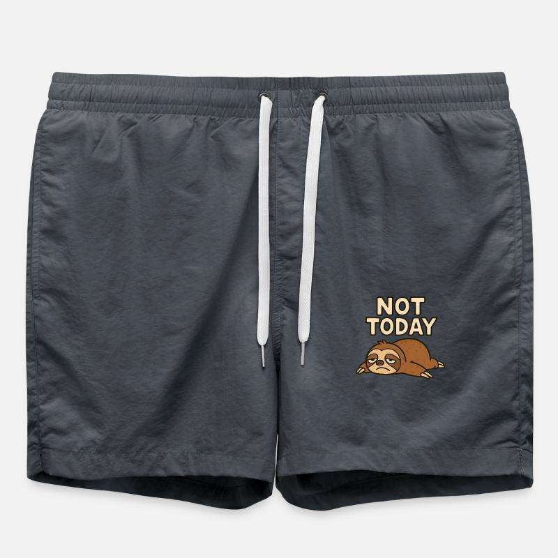 Not Today - Swim Trunks - anthracite