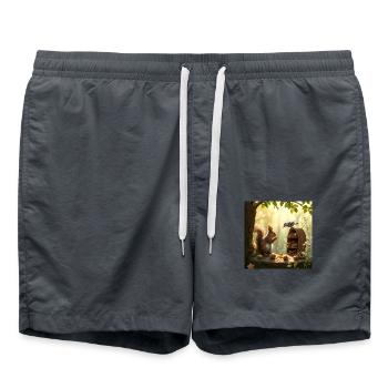C2 Working with - Swim Trunks - anthracite - Front - AI Model Male 185 light (185cm)