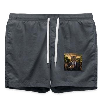 GentleCat Society - Badeshorts - Anthrazit - Vorne - AI Model Male 185 light (185cm)