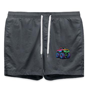 Monster Truck Neon - Swim Trunks - anthracite - Front - AI Model Male 185 light (185cm)