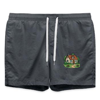 Maison Villa - Short de bain - charbon - Devant - AI Model Male 185 light (185cm)