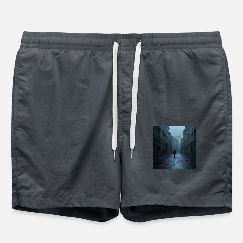 Fog Stream City - Swim Trunks - anthracite
