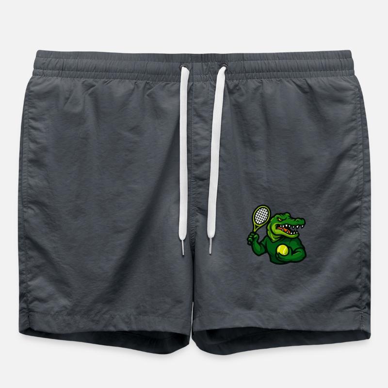 Crocodile Tennis Comic - Swim Trunks - anthracite