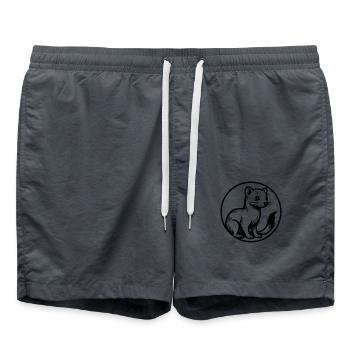 Frettchen - Badeshorts - Anthrazit - Vorne - AI Model Male 185 light (185cm)
