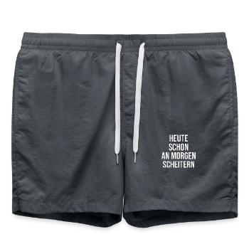 heute schon an morgen scheitern - Badeshorts - Anthrazit - Vorne - AI Model Male 185 light (185cm)
