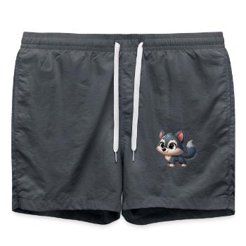 Wolf 3 - Swim Trunks - anthracite - Front - AI Model Male 185 light (185cm)