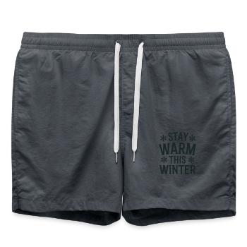 Stay Warm This Winter für einen Wintermuffel - Badeshorts - Anthrazit - Vorne - AI Model Male 185 light (185cm)