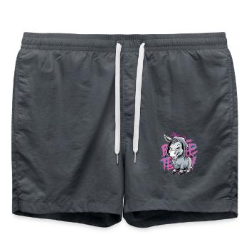 Funky Graffiti Street Art Esel Kunstwerk Für - Badeshorts - Anthrazit - Vorne - AI Model Male 185 light (185cm)