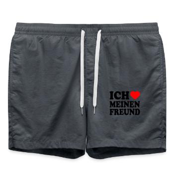Ich liebe meinen freund - Badeshorts - Anthrazit - Vorne - AI Model Male 185 light (185cm)