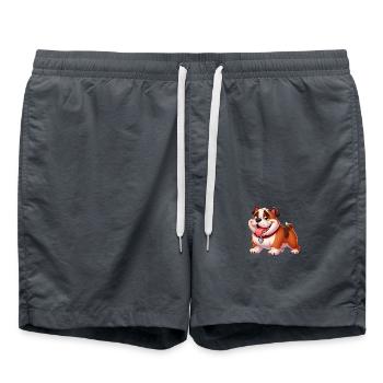 bouledgue anglais 5 - Short de bain - charbon - Devant - AI Model Male 185 light (185cm)