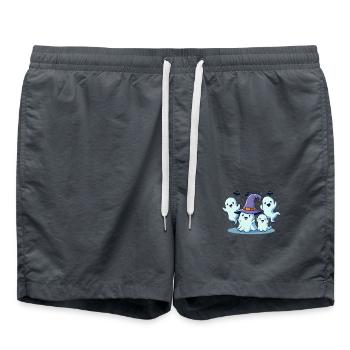 BoO Gang spooky halloween - Swim Trunks - anthracite - Front - AI Model Male 185 light (185cm)