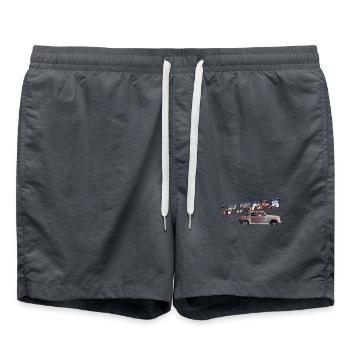 Old car in Seligman in Arizona, US Road 66 - Swim Trunks - anthracite - Front - AI Model Male 185 light (185cm)