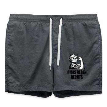 Omas gegen rechts - Badeshorts - Anthrazit - Vorne - AI Model Male 185 light (185cm)