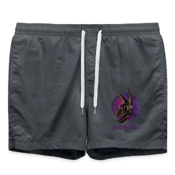 Triceratops Dinosaur Dino Archaeology - Swim Trunks - anthracite - Front - AI Model Male 185 light (185cm)