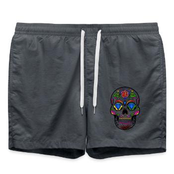 Le crâne de David - Short de bain - charbon - Devant - AI Model Male 185 light (185cm)