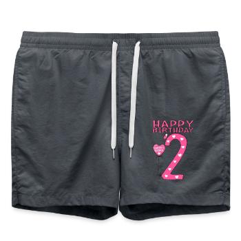 2. Happy Birthday Girl Maikäfer - Badeshorts - Anthrazit - Vorne - AI Model Male 185 light (185cm)