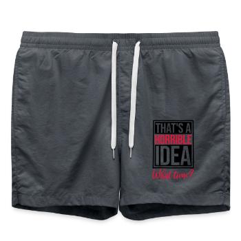 C’est une idée horrible - Short de bain - charbon - Devant - AI Model Male 185 light (185cm)