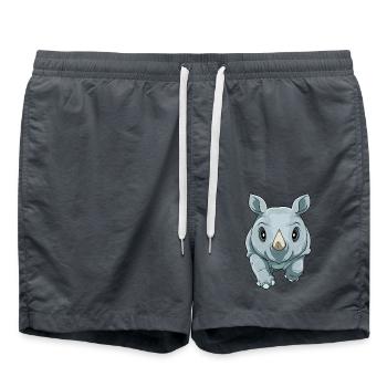Nashornbaby - Badeshorts - Anthrazit - Vorne - AI Model Male 185 light (185cm)