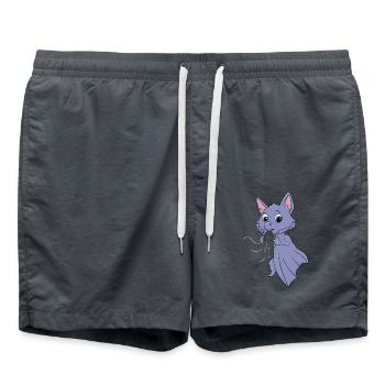 Chauve-souris mignonne Halloween - Short de bain - charbon - Devant - AI Model Male 185 light (185cm)
