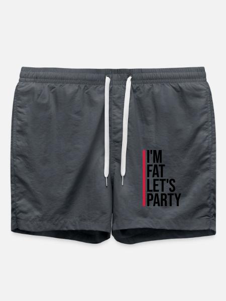 at the fat lets party - Swim Trunks - anthracite