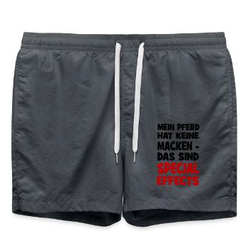 Pferd - Badeshorts - Anthrazit - Vorne - AI Model Male 185 light (185cm)