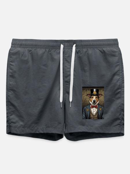 Australian Shepherd Dog Aristocrat Costume - Swim Trunks - anthracite