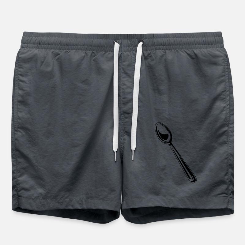 cutlery symbol spoon - Swim Trunks - anthracite