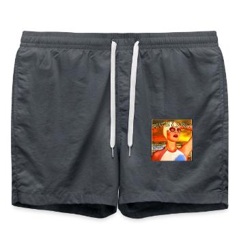 The Future is so bright - Swim Trunks - anthracite - Front - AI Model Male 185 light (185cm)