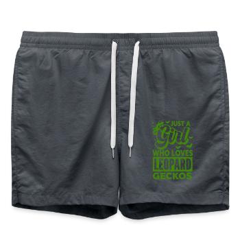 Gecko - Amphibie Tier - Badeshorts - Anthrazit - Vorne - AI Model Male 185 light (185cm)