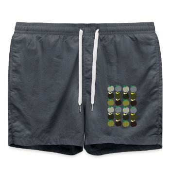 Motif Pomme 2 - Short de bain - charbon - Devant - AI Model Male 185 light (185cm)
