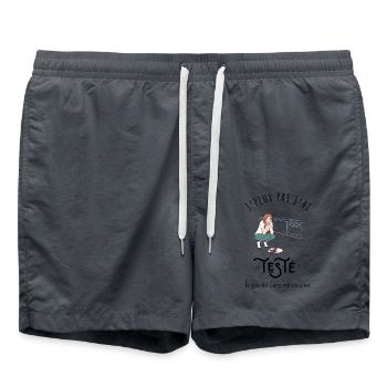 J’peux pas j’ai testé la gravité dans ma cuisine - Short de bain - charbon - Devant - AI Model Male 185 light (185cm)