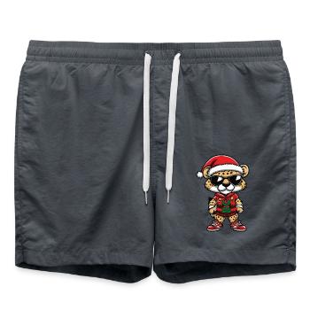 Guépard Noël Bande dessinée Cool - Short de bain - charbon - Devant - AI Model Male 185 light (185cm)