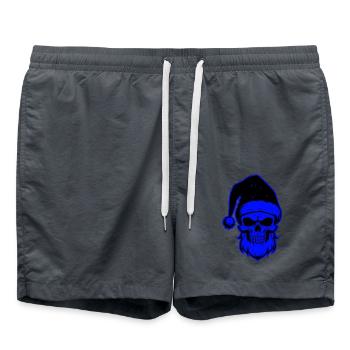 Squelette de crâne de Père Noël - Short de bain - charbon - Devant - AI Model Male 185 light (185cm)