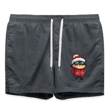 hérisson bande dessinée cool - Short de bain - charbon - Devant - AI Model Male 185 light (185cm)
