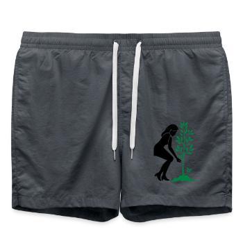 Plantation d’un arbre de conservation de la nature - Short de bain - charbon - Devant - AI Model Male 185 light (185cm)