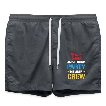 Amsterdam Party Crew - Badeshorts - Anthrazit - Vorne - AI Model Male 185 light (185cm)