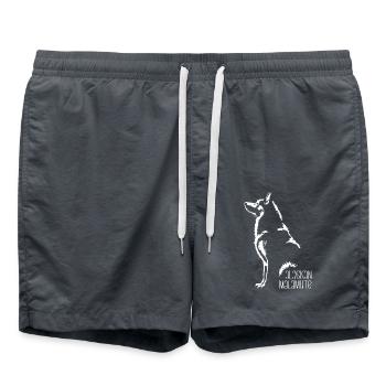 Alaskan Malamute Silhouette Chiens Chien Wilsigns - Short de bain - charbon - Devant - AI Model Male 185 light (185cm)