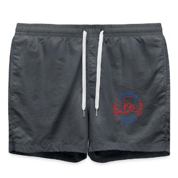 Father & Son best friends for Life USA - Short de bain - charbon - Devant - AI Model Male 185 light (185cm)