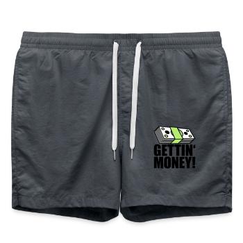 buendel geldscheine dollar gettin money zeichen ge - Badeshorts - Anthrazit - Vorne - AI Model Male 185 light (185cm)