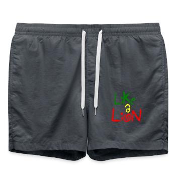 Like A Lion - Badeshorts - Anthrazit - Vorne - AI Model Male 185 light (185cm)