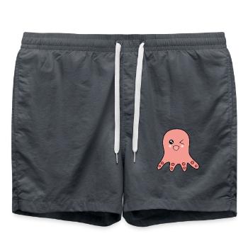 Octopus marine animals - Swim Trunks - anthracite - Front - AI Model Male 185 light (185cm)