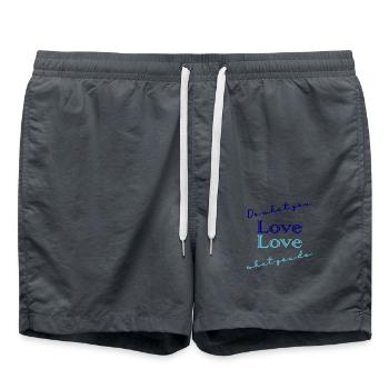 ZITAT, ZITATE, NACHRICHT, NACHRICHT, HUMOR - Badeshorts - Anthrazit - Vorne - AI Model Male 185 light (185cm)