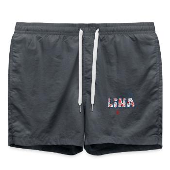 lina e 260 - Badeshorts - Anthrazit - Vorne - AI Model Male 185 light (185cm)
