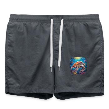 Sonate sous-marine harmonieuse - Short de bain - charbon - Devant - AI Model Male 185 light (185cm)