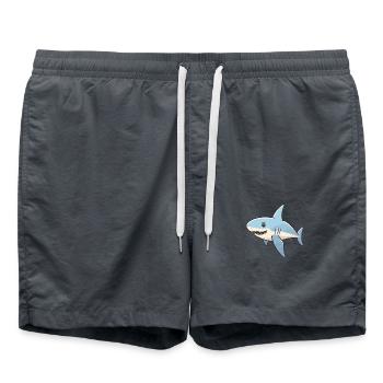 Kawaii Hai - Merveille de l’océan - Short de bain - charbon - Devant - AI Model Male 185 light (185cm)