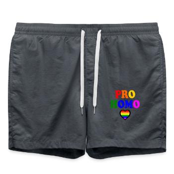 Pro homo - Short de bain - charbon - Devant - AI Model Male 185 light (185cm)